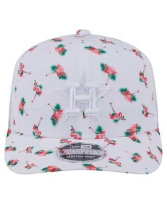 Men's White Houston Astros Flamingo Mesh Back 9SEVENTY Stretch-Snap Hat