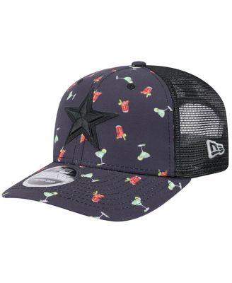 New Era - Men's Navy/Black Dallas Cowboys Adventure Drinks Pattern 9SEVENTY Stretch-Snap Hat