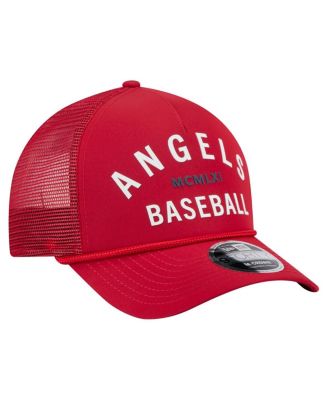 Men's Red Los Angeles Angels Minimalist 9FORTY A-Frame Adjustable Hat