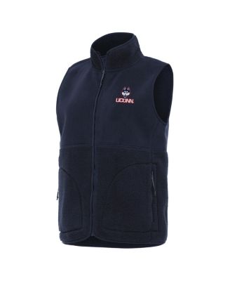 Antigua - Women's Navy UConn Huskies Nostalgic Full-Zip Vest