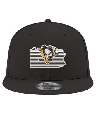 Men's Black Pittsburgh Penguins State Pride 9FIFTY Snapback Hat