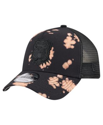 New Era - Men's Black Cleveland Browns Bleached A-Frame 9FORTY Trucker Adjustable Hat