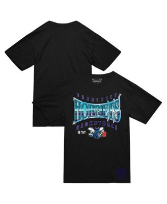 Mitchell & Ness - Men's Black Charlotte Hornets Worldwide Collection Glow Up T-Shirt