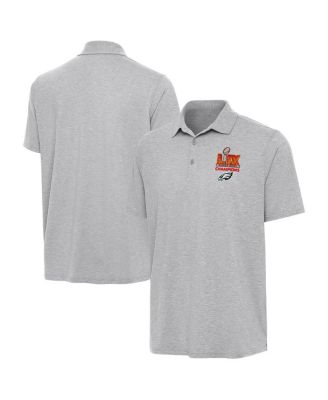Antigua - Men's Heather Gray Philadelphia Eagles Super Bowl LIX Champions Par 3 Polo