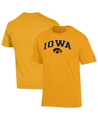 Champion - Men's Gold Iowa Hawkeyes Arch Over Logo T-Shirt