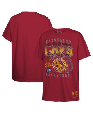 Mitchell & Ness - Big Boys and Girls Wine Cleveland Cavaliers 2025 NBA Playoffs Retro Monumental T-Shirt