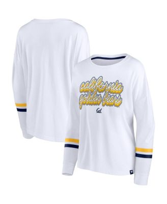 Fanatics - Women's White Cal Bears Retro Power Striped Long Sleeve T-Shirt