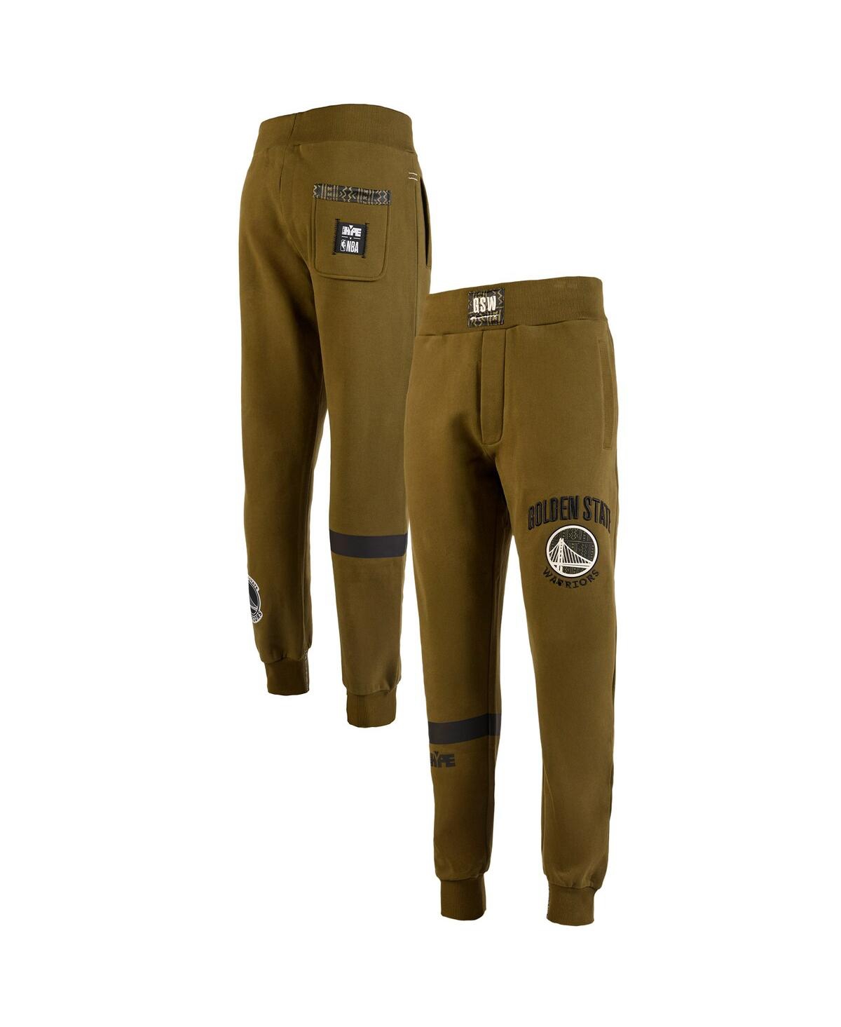 x Nba Men's Olive Golden State Warriors Culture Hoops Collection Premium Jogger Pants - Olive