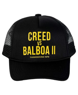 Contenders Clothing - Men's and Women's Black Rocky Rematch Of The Century Trucker Adjustable Hat