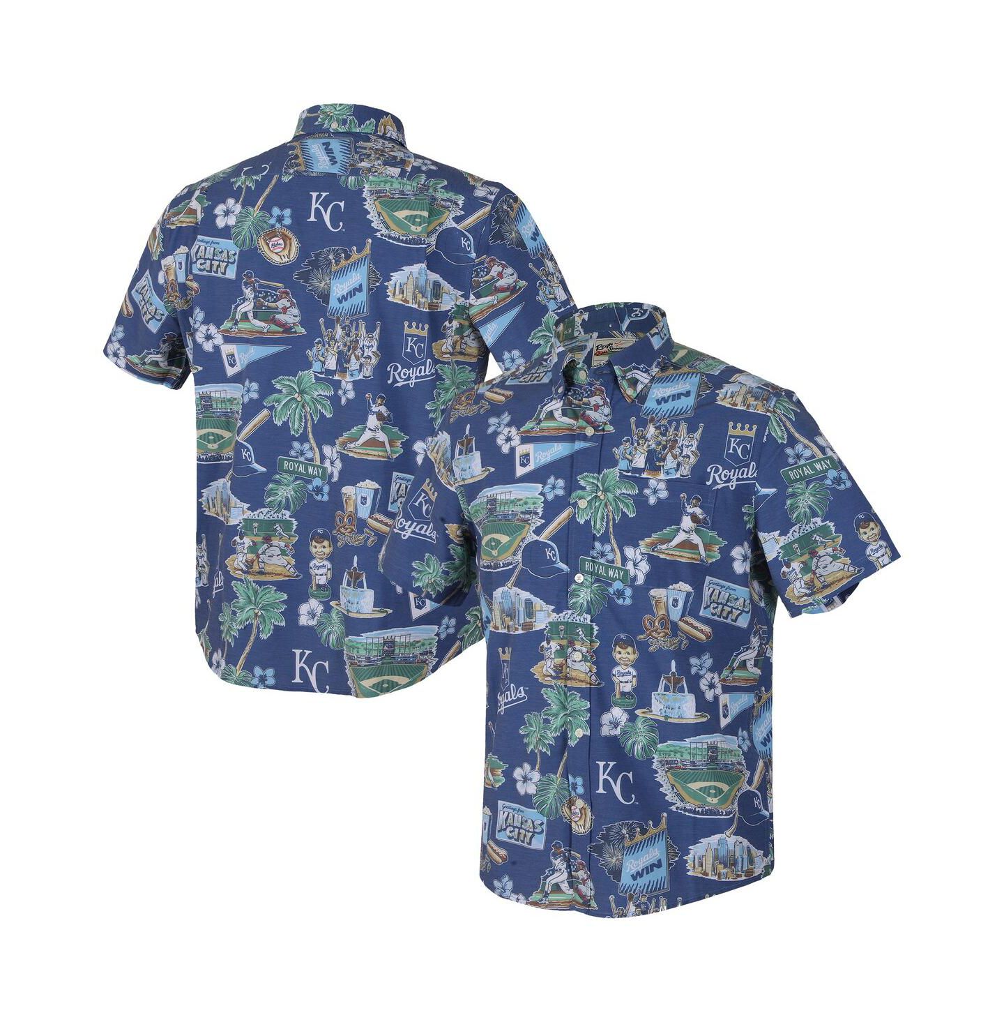 Мужская рубашка Reyn Spooner Royal Kansas City Royals Scenic Tri-Blend Button-Down — фото 1