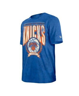 Men's Blue New York Knicks Throwback Vintage Boxy Mineral Wash T-Shirt