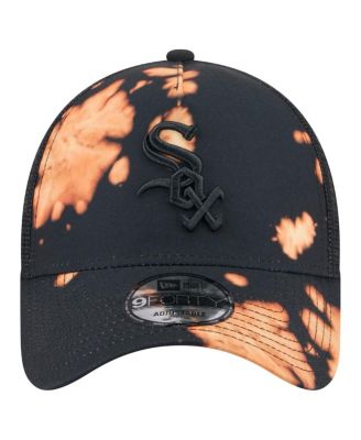 Men's Black Chicago White Sox Bleached A-Frame 9FORTY Adjustable Hat