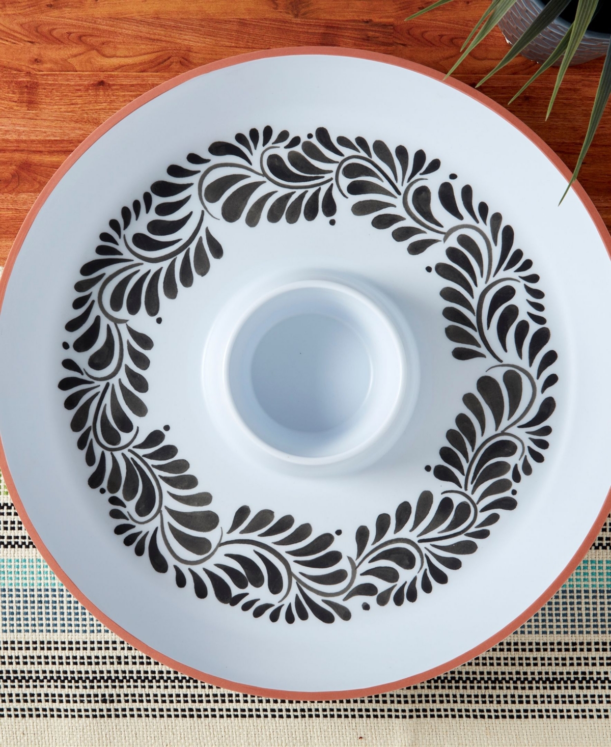 Infuse 16" Melamine Chip And Dip Platter