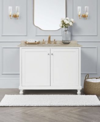 Laura Ashley Astor Chenille Bath Mat, 24" x 60"