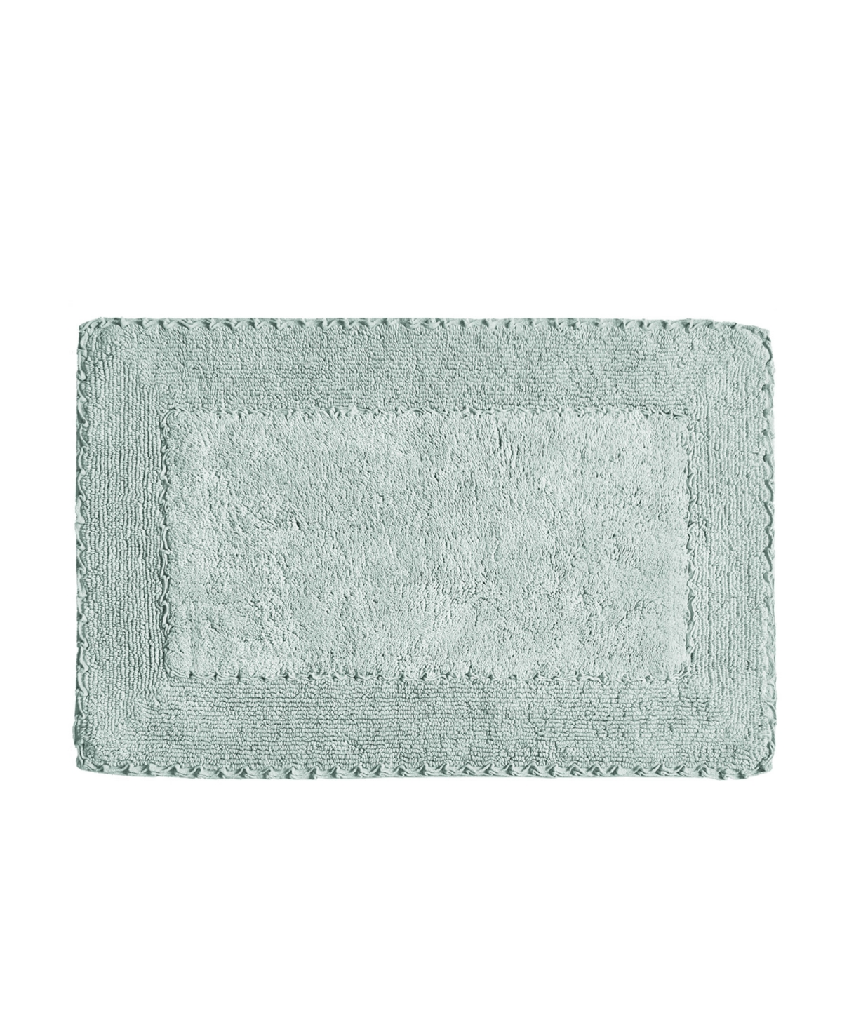 Laura Ashley Cotton Ruffled Bath Rug, 27" X 45"