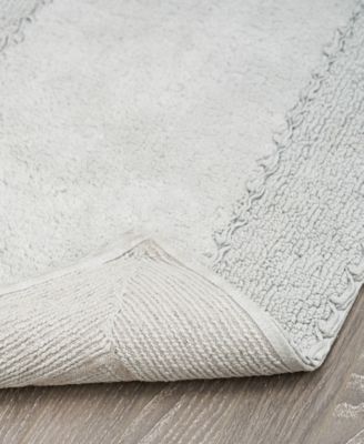 Laura Ashley Cotton Ruffled Bath Rug, 27" x 45"