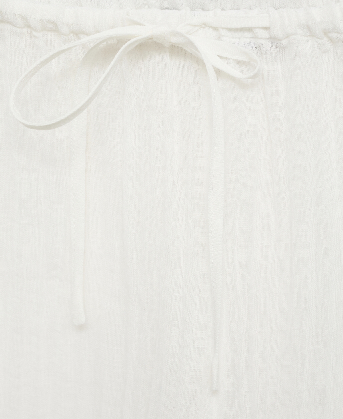 Mango Satin Drawstring Wide Leg Pants