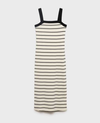MANGO - Women's Striped Midi Dress