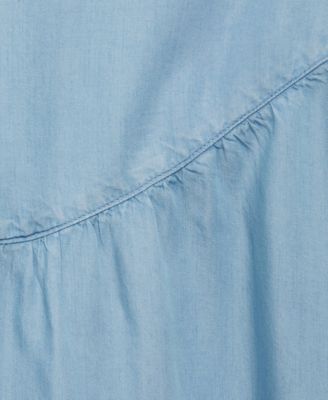 Women's Gathered Detail Lyocell Midi Skirt