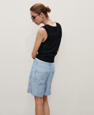 Women's Straight Lyocell Bermuda Shorts