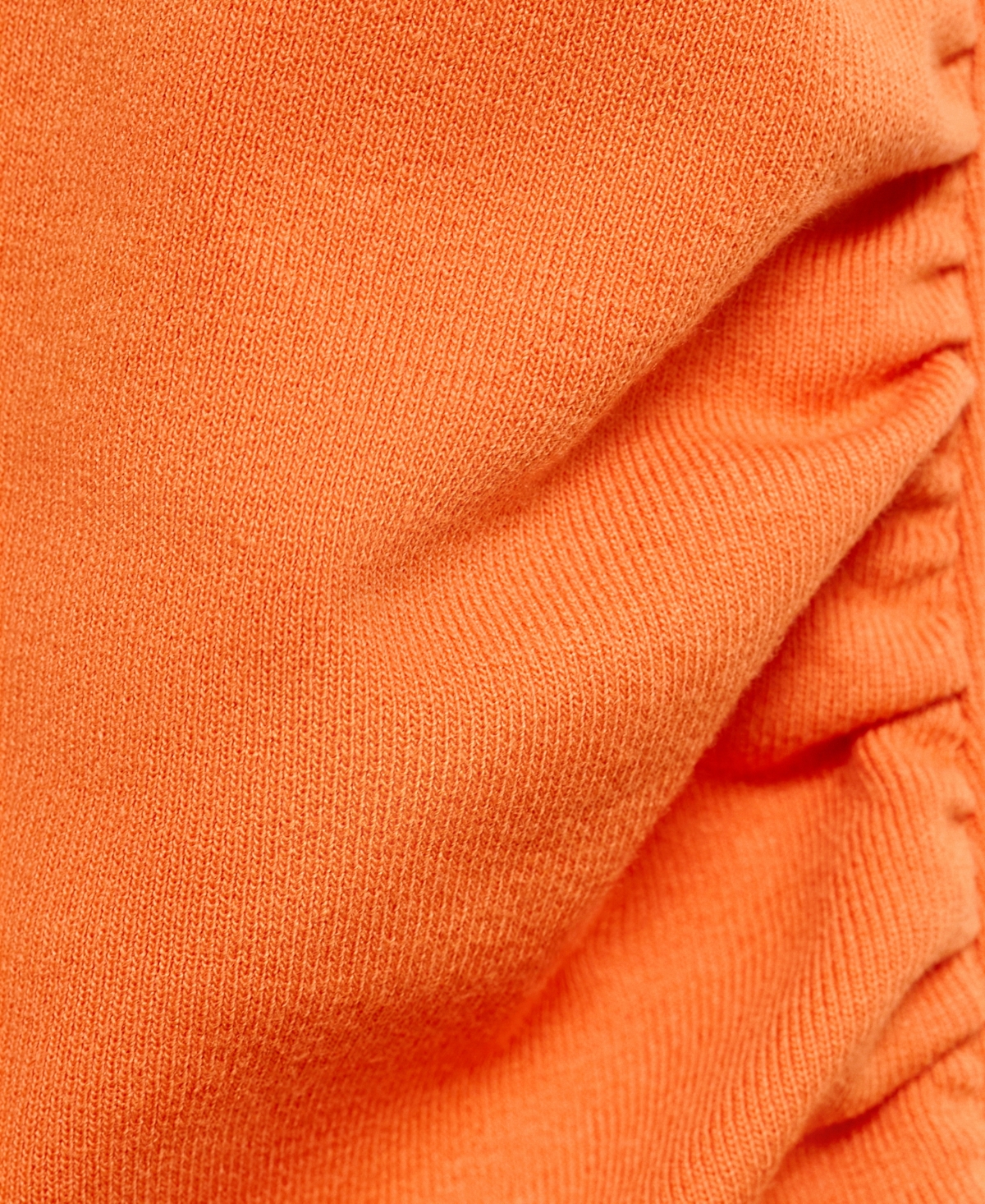 Mango Draped Dress With Perkins Collar Orange In Orange