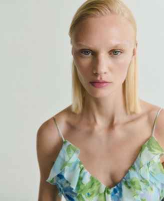 Women's Ruffled Floral Print Dress