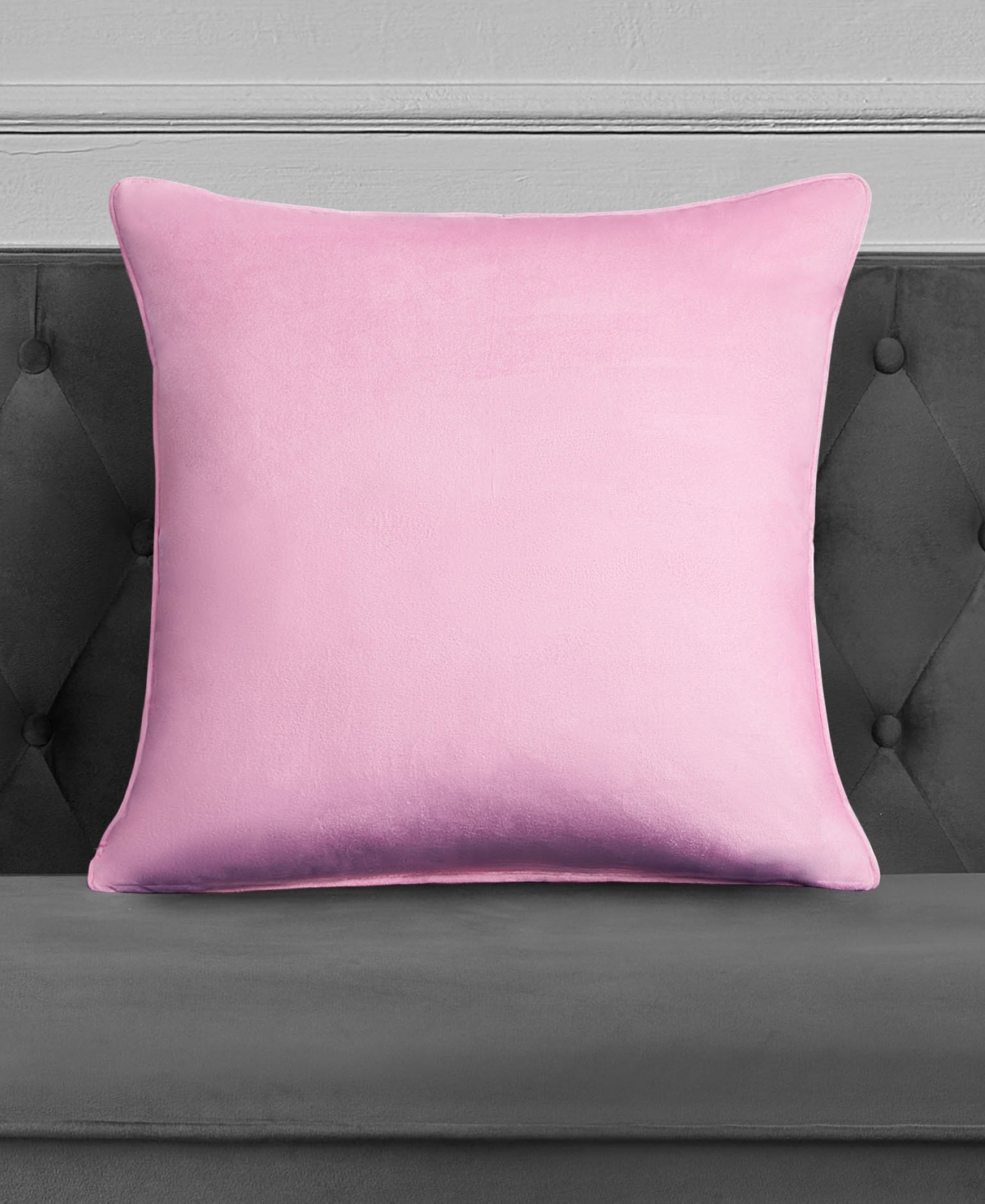 Juicy Couture Lattice Embroidered Velvet Decorative Pillow, 20" X 20"