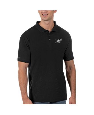Antigua - Men's Black Philadelphia Eagles Legacy Pique Polo Shirt