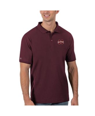 Antigua - Men's Maroon Mississippi State Bulldogs Legacy Pique Polo Shirt
