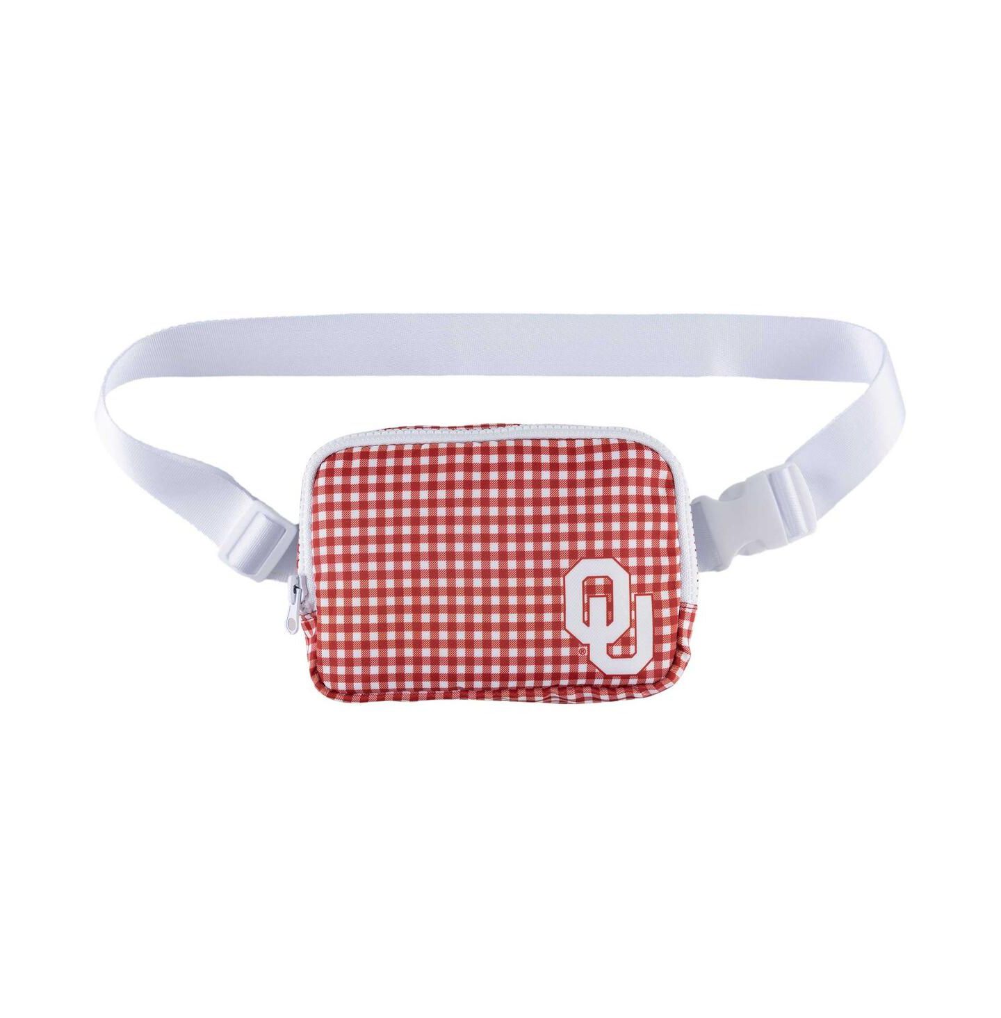Женская сумка ZooZatz Oklahoma Sooners Gingham Fanny Pack — фото 1