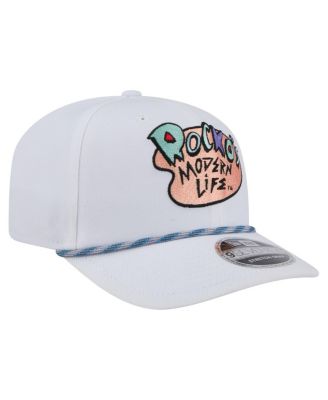 Men's White Rocko's Modern Life Rope 9SEVENTY Stretch snap Adjustable Hat