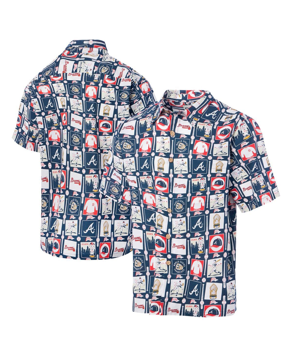 Men's Navy Atlanta Braves Champions Scenic Button-Up Shirt - Navy