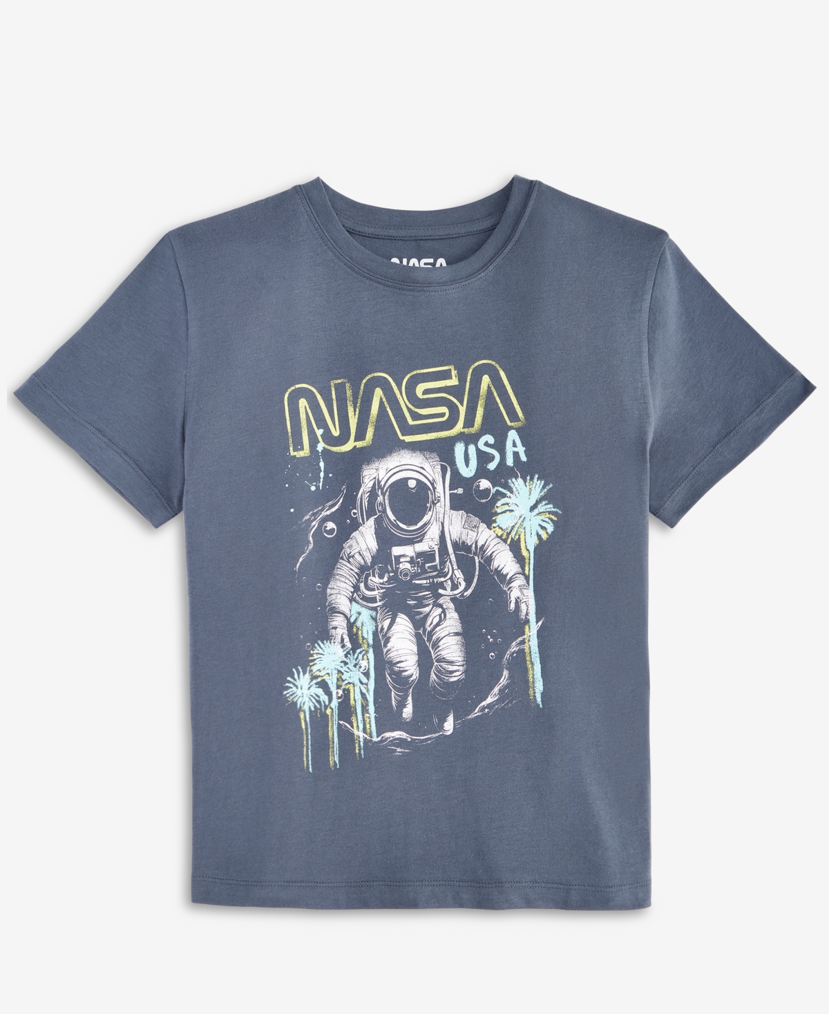 Grayson Threads, The Label Big Boys Nasa Graphic Short-sleeve T-shirt In Gray