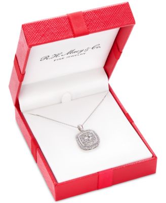 Diamond Pendant Necklace (1 ct. t.w.) in 14k White Gold, 18" + 2" extender, Exclusively at Macy's