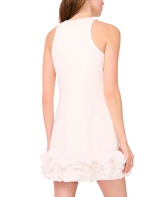 Women's Sleeveless Ruffled-Hem Sheath Dress