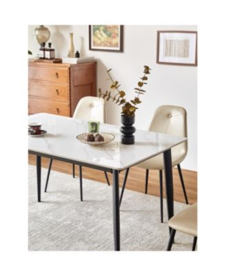 Porcelain Tabletop Dining Table, 55" Rectangular