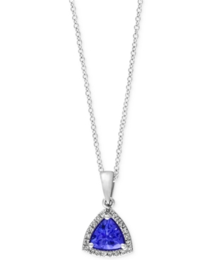 image of Tanzanite Royale by Effy Tanzanite (5/8 ct. t.w.) and Diamond Accent Pendant Necklace in 14k White Gold
