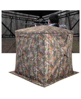 2-3 Person Hunting Blind Portable Pop Up Ground Tent with Carry Bag and Storage Pocket