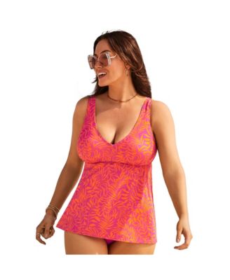 Women's V-Neck Flowy Tankini Top