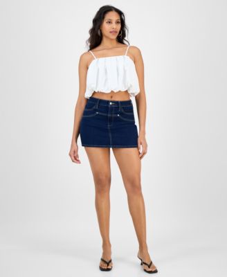 Women's Bubble-Hem Cropped Tank Top, Exclusively at Macy's