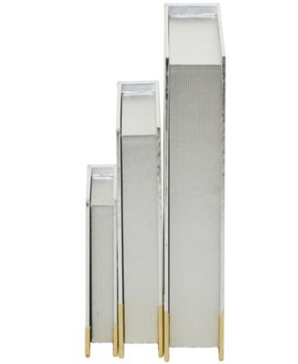 Glam Faux Leather Box, Set of 3