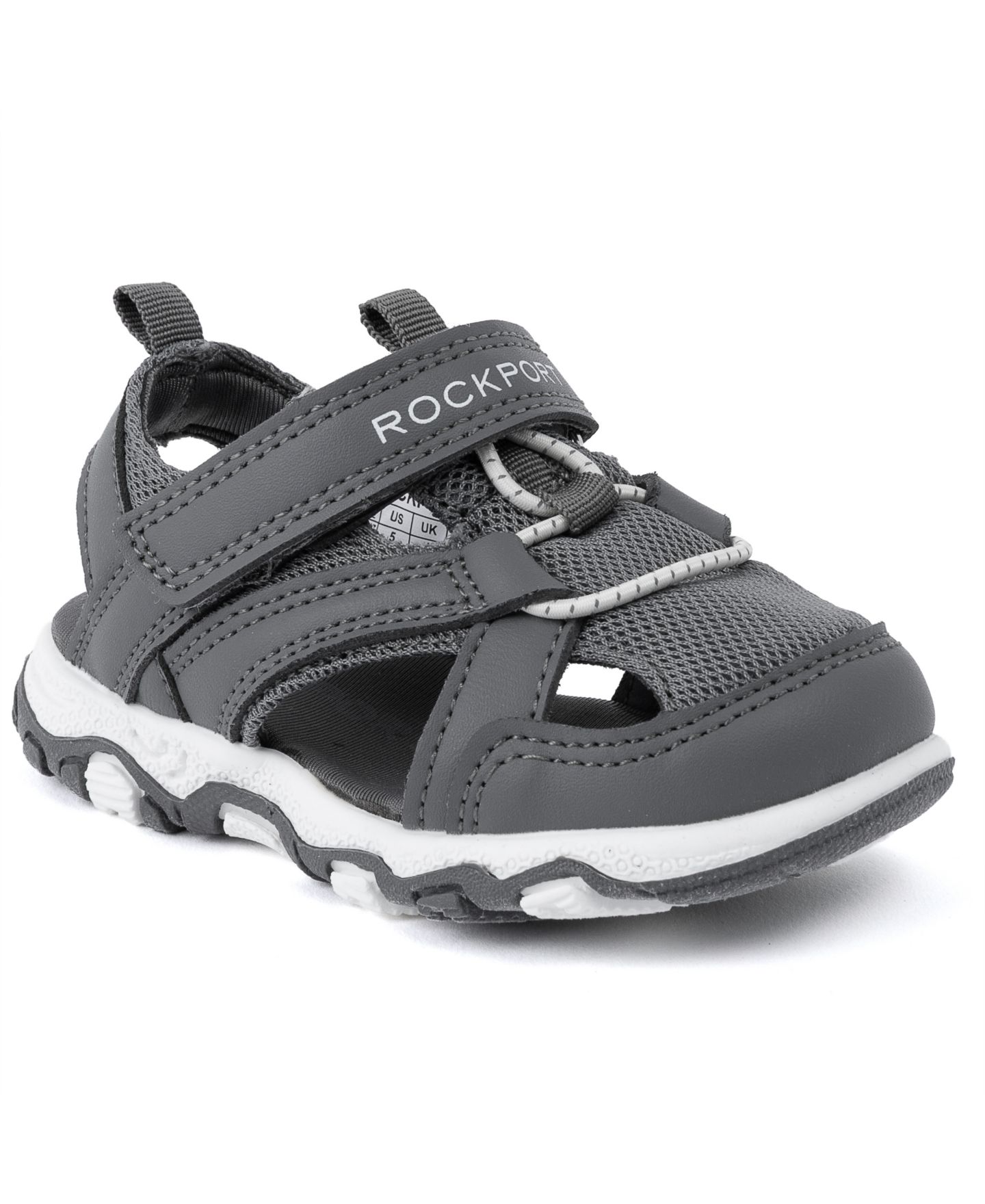 Сандалии Rockport Rowan Closed Toe Sandals для мальчиков, цвет: Серый — фото 1