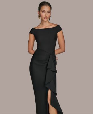 【Donna Karan New York】Boat Neck Sleeveless Scuba Gown Donna Karan New York Women's Boat Neck Sleeveless Scuba Gown