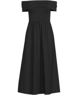 Women's Off the Shoulder Slender Mixed Media Dress