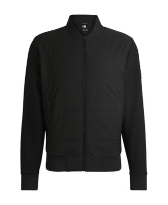 Men's Cotton-Blend Zip-Up Padded Jacket