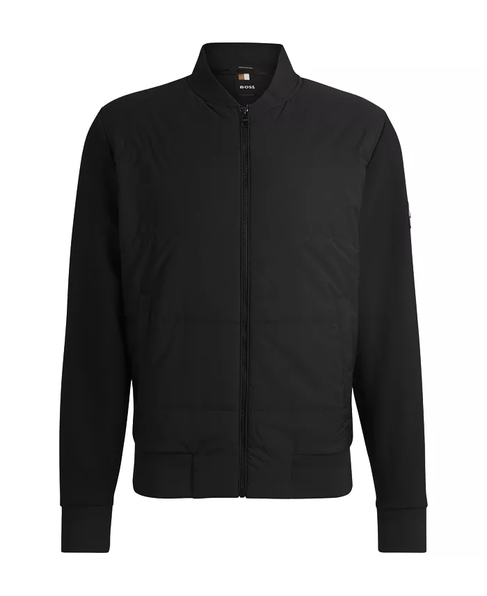 Men's Cotton-Blend Zip-Up Padded Jacket - thumbnail 4