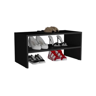Ferry Shoe Rack with 2 Shelves, White
