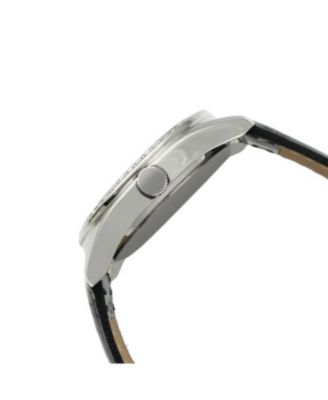 Women's Black Watch 40mm Bold Crystal Bezel Leather Strap