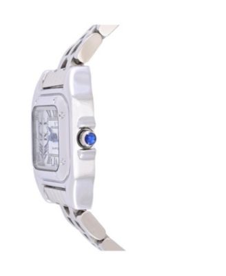 Womens 20x22mm Silver-Tone Panther Link Bracelet Watch