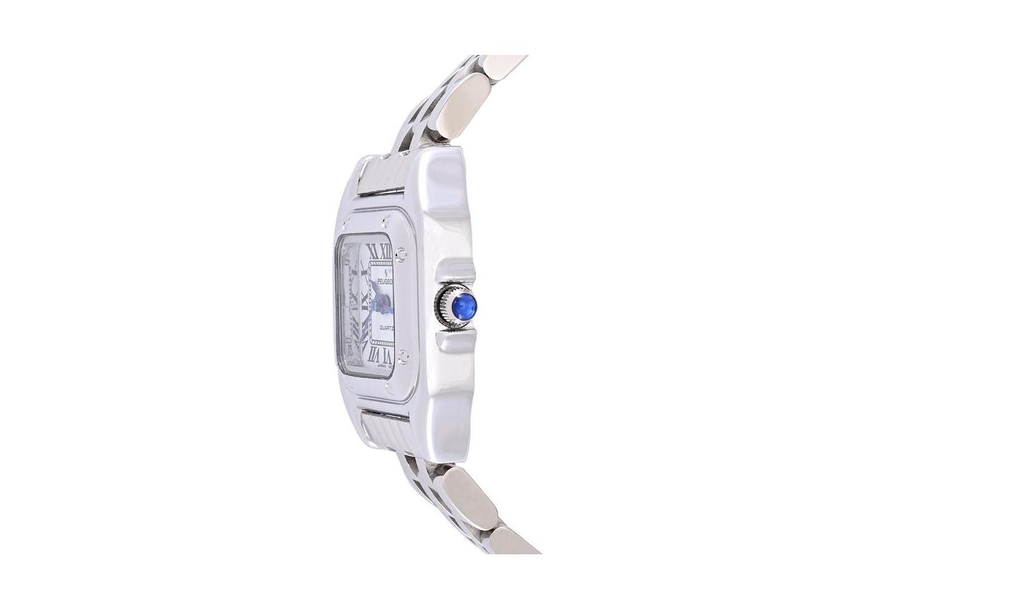 Женские часы Peugeot 20x22mm Silver-Tone Panther Link Bracelet Watch — фото 3